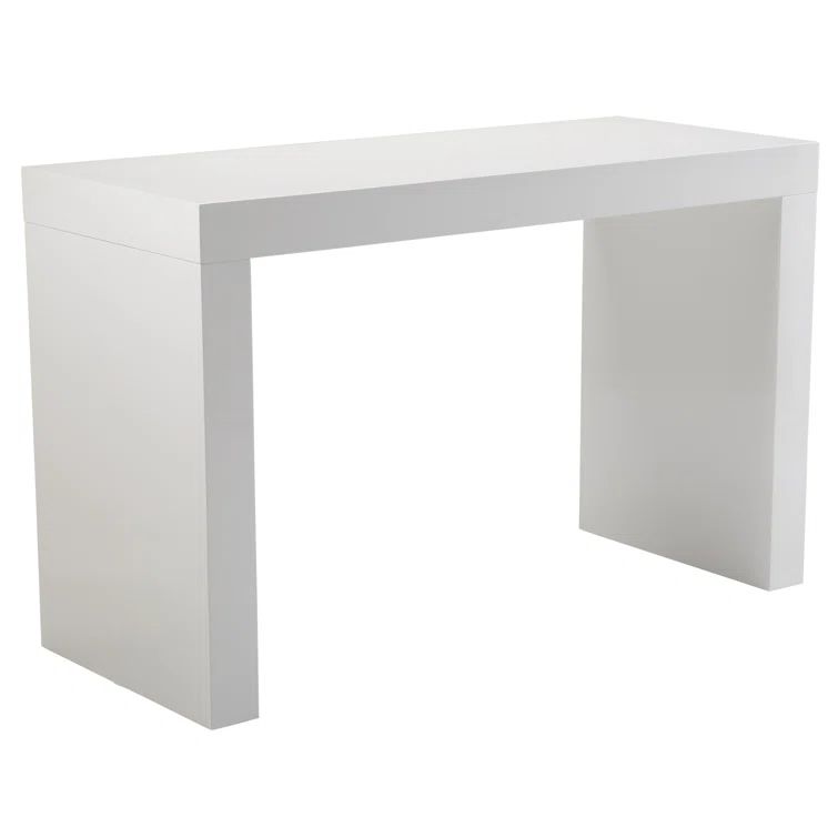 White Contemporary Solid Wood Counter Height Dining Table