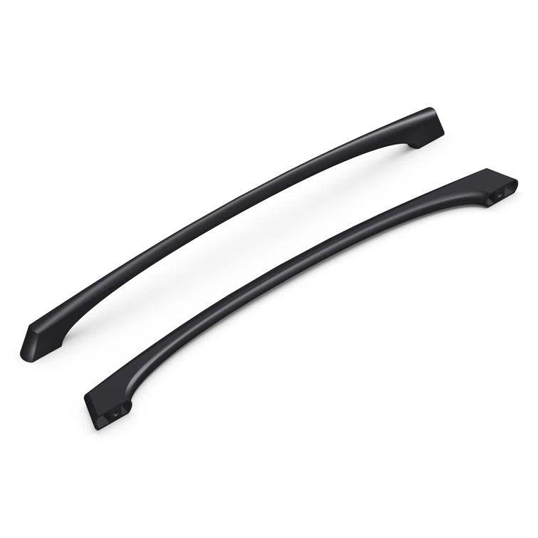 Matte Black Steel Kitchen Cabinet Handles, 13-1/4 Inch