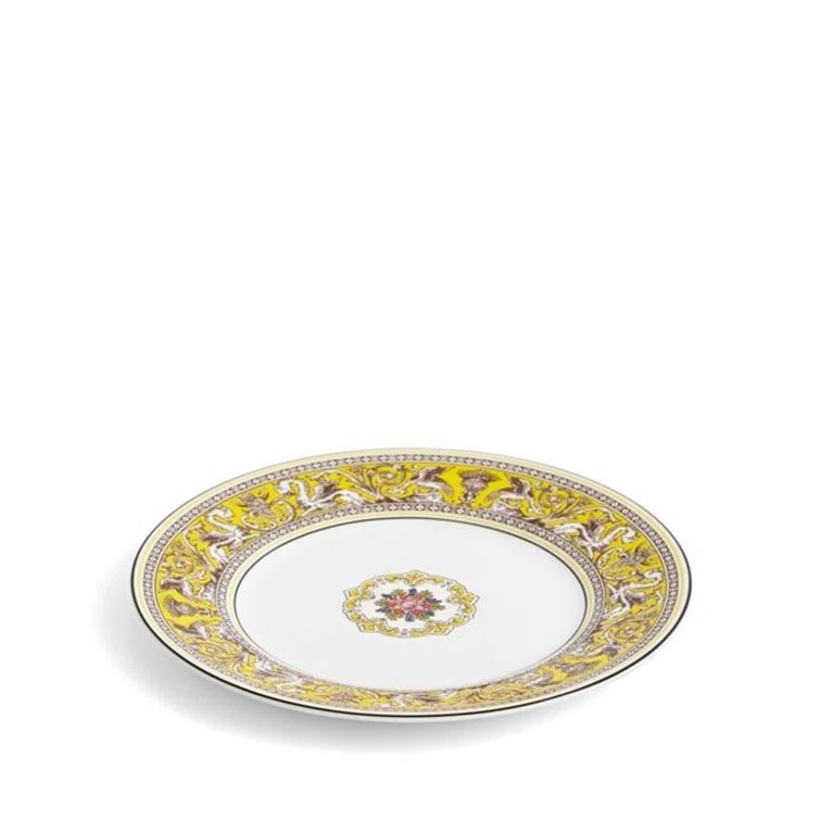 Yellow Porcelain Handcrafted Salad Plate 8.1 Inch