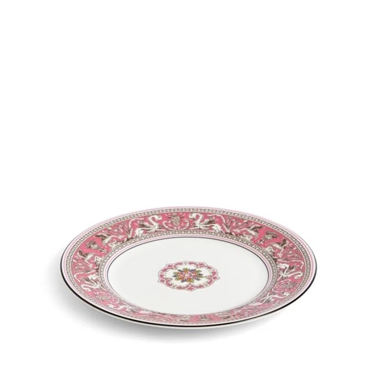 Handcrafted Pink Porcelain Round Salad Plate