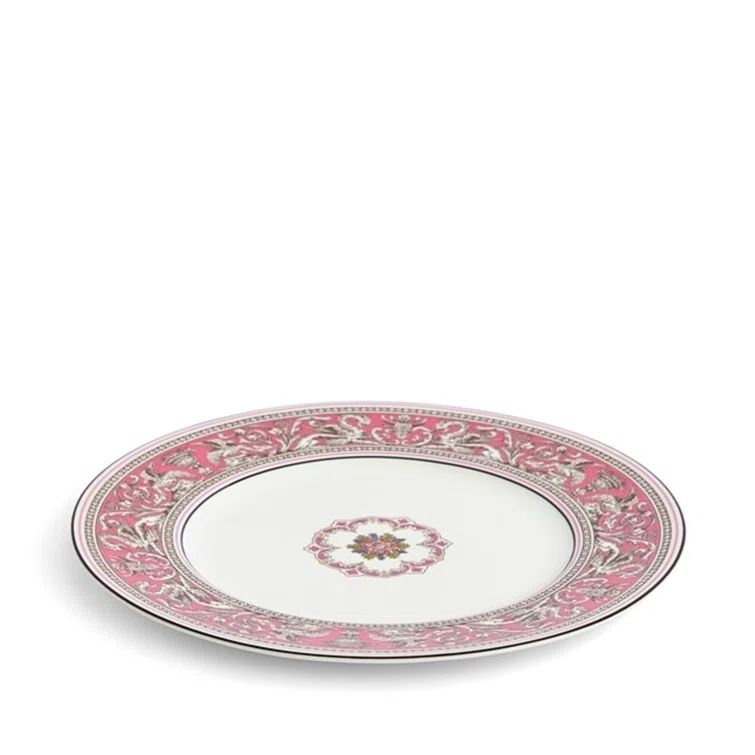 Florentine Fuchsia Handcrafted Porcelain Dinner Plate 10.7"