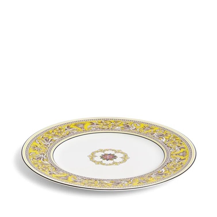 Citron Yellow Handcrafted Porcelain Dinner Plate 8.11 in