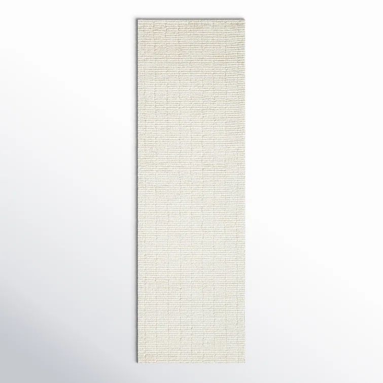 Ivory Hand-Tufted Wool Runner Rug with Cotton Backing