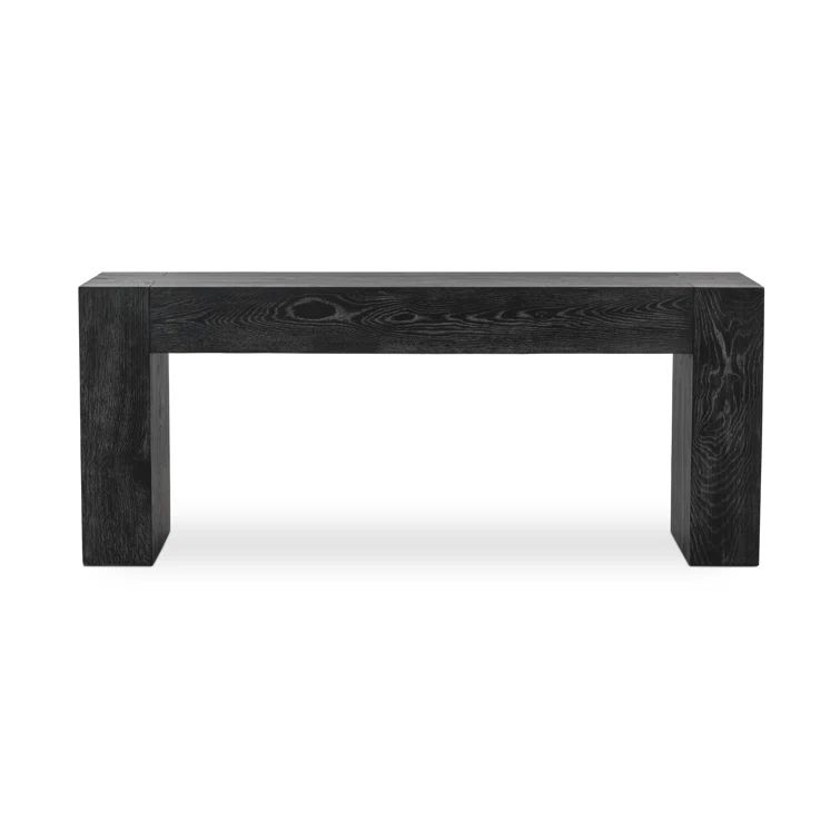 Elise 72" Black Solid Oak Console Table