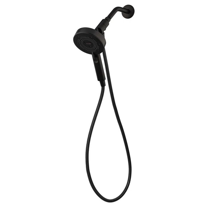 Matte Black Stainless Steel Handheld Wall Mounted Shower Head
