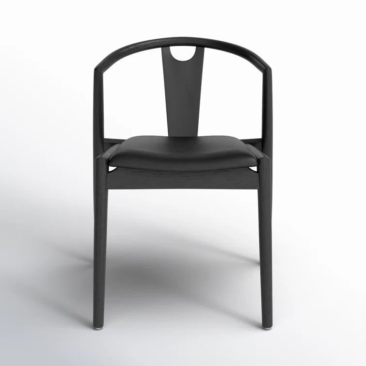 Blanche Black Faux Leather Low-Back Swivel Side Chair