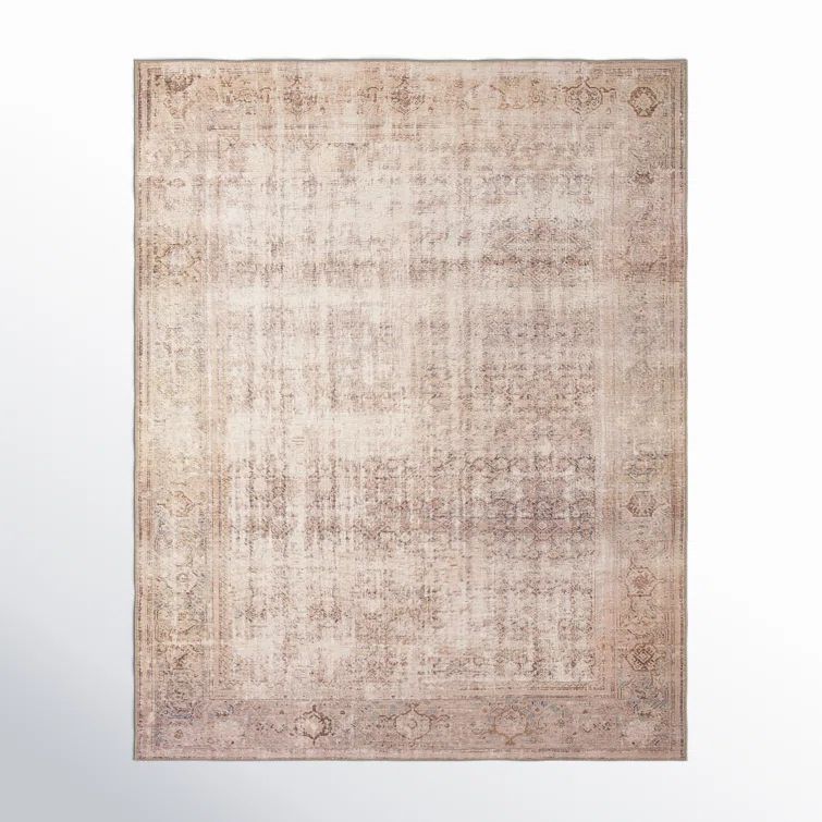 Georgie Ocean and Sand Rectangular Synthetic Area Rug