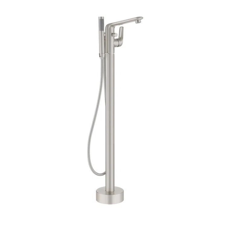 Brushed Nickel Freestanding Bathtub Faucet with Handshower