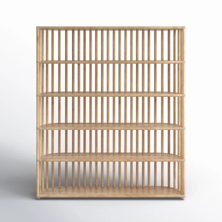 Dune Light Brown Oak Veneer Slatted Bookcase