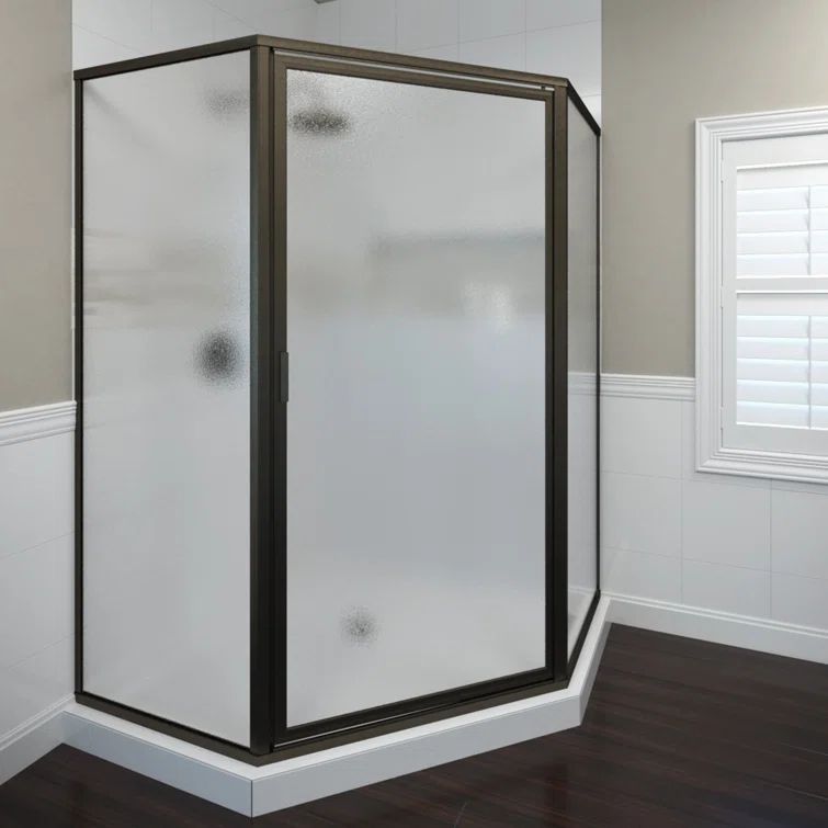 Deluxe Oil-Rubbed Bronze Framed Neo-Angle Shower Enclosure