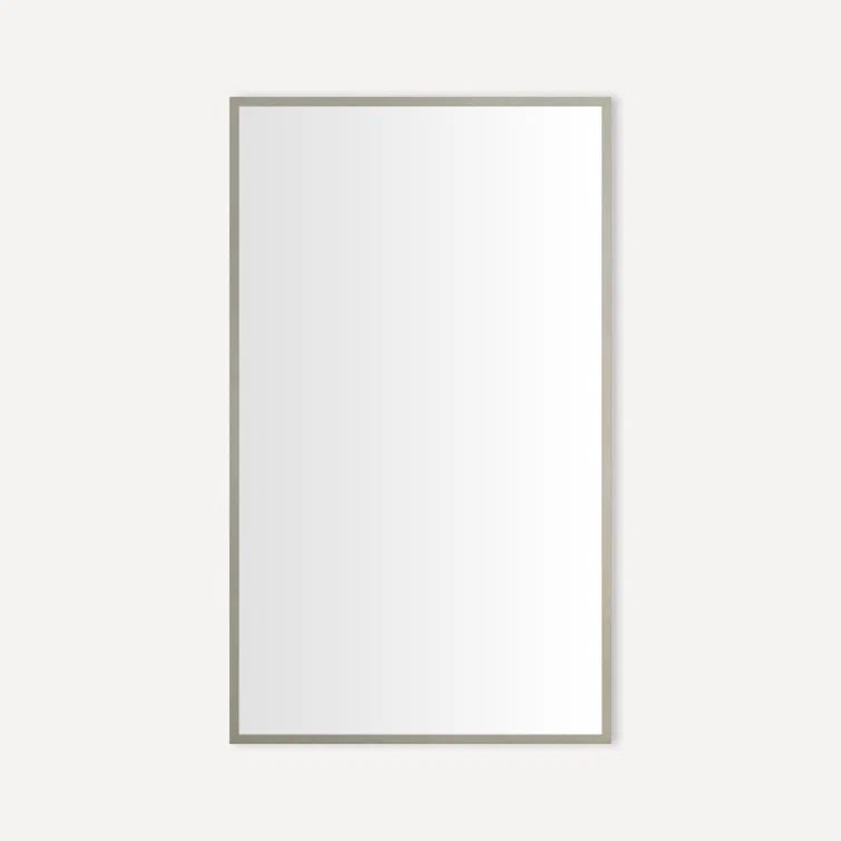 Iron Black Rectangular Metal Framed Bathroom Vanity Mirror