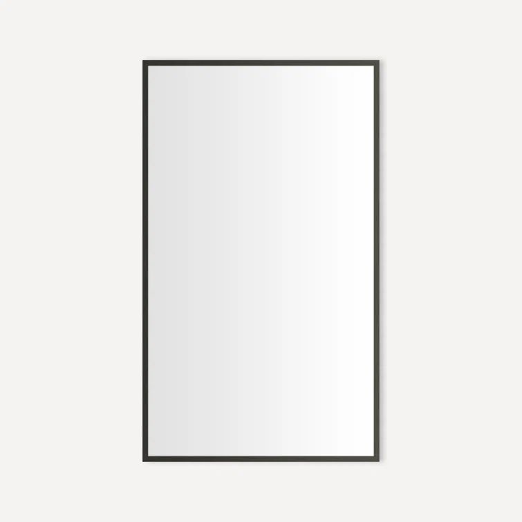 Iron Black Rectangular Metal Framed Bathroom Vanity Mirror