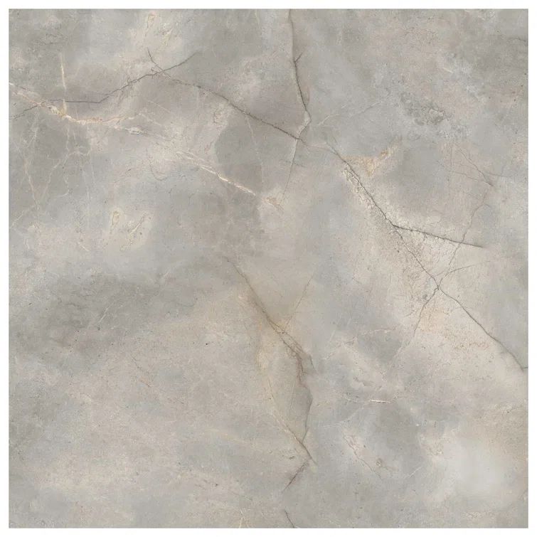 Signature 47.24'' Gray Marble Look Satin Porcelain Tile