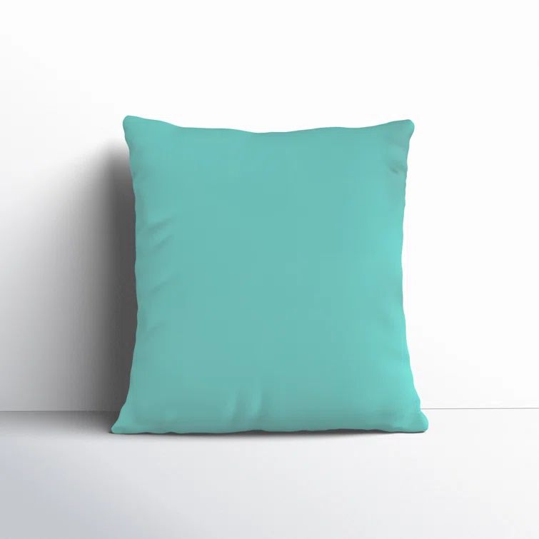 Aqua Canvas Sunbrella® Indoor/Outdoor Throw Pillow