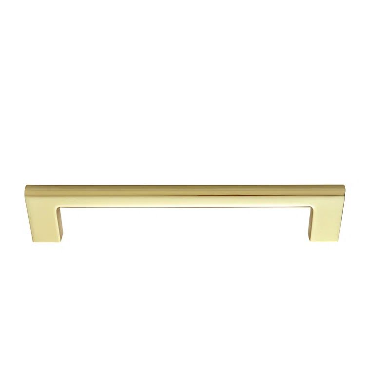 Vail 4" Polished Gold Rectangular Bar Pull