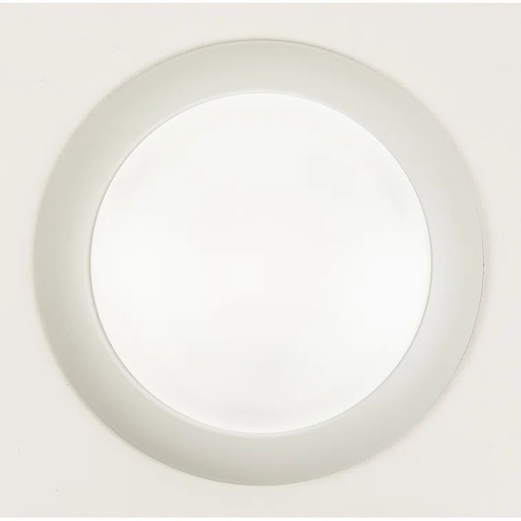 Sleek White Acrylic LED Flush Mount for Indoor/Outdoor Use