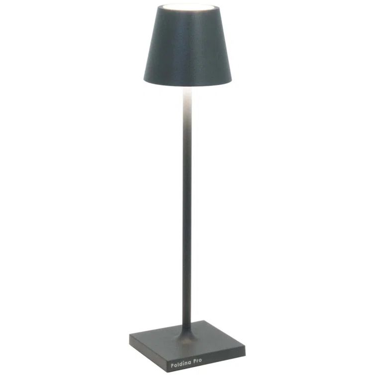 Dark Grey Cordless Touch LED Table Lamp