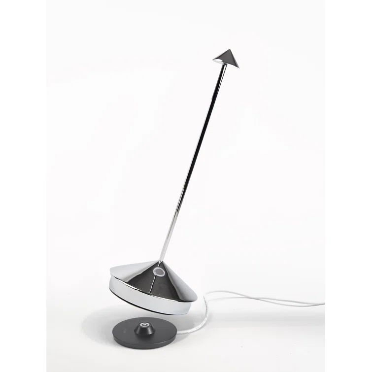 Glossy Chrome Cordless Touch LED Table Lamp
