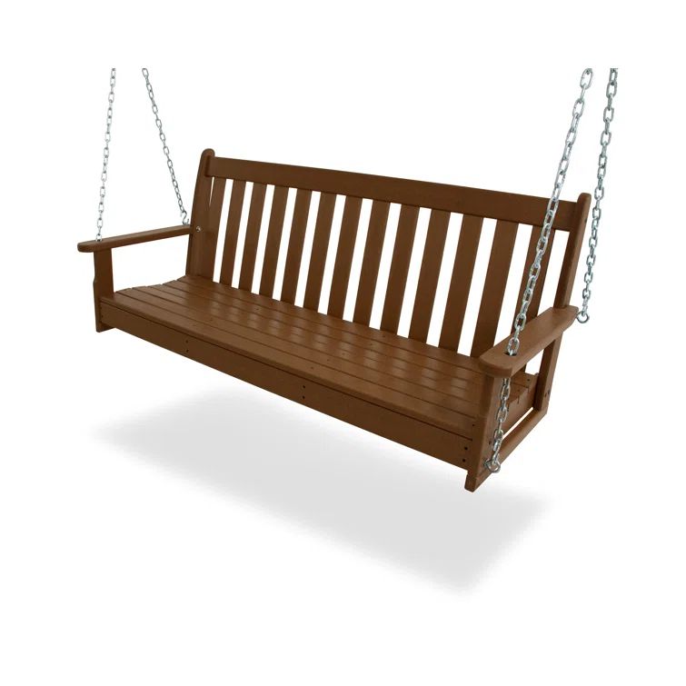 Teak 60.5" Recycled Plastic Outdoor Porch Swing