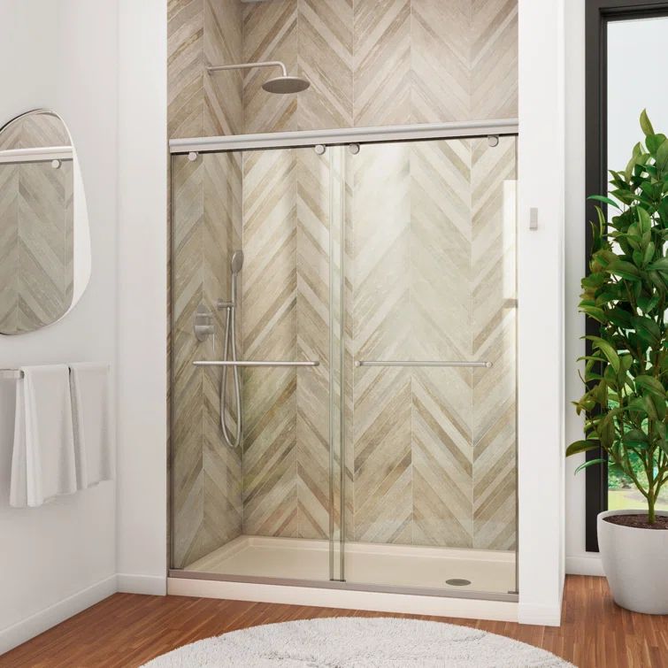 Charisma 60" x 36" Frameless Clear Glass Sliding Shower Kit