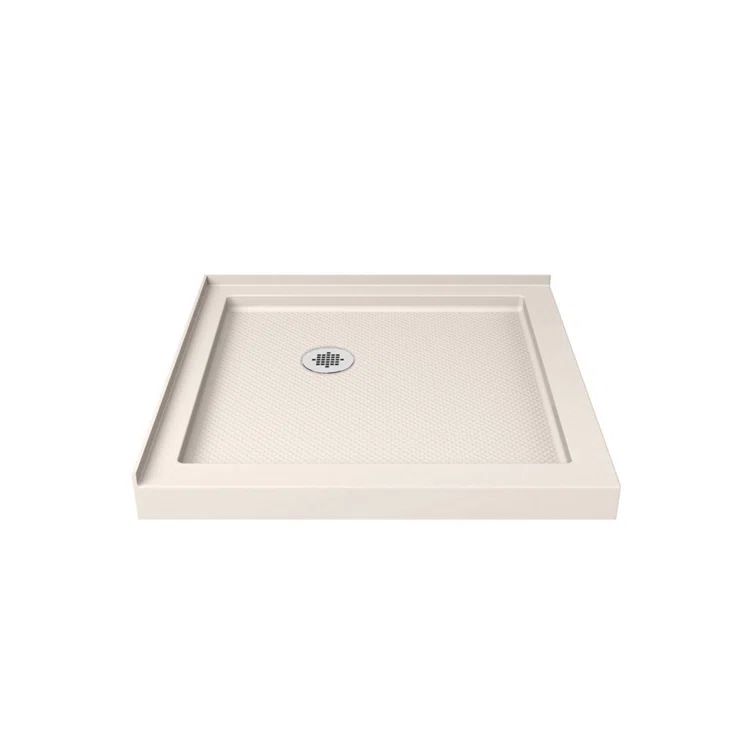 Biscuit Acrylic 36" x 36" Square Double Threshold Shower Base