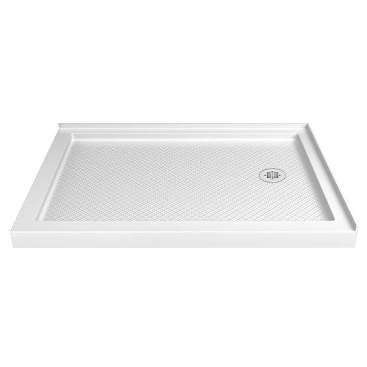 Biscuit Rectangular Acrylic Double Threshold Shower Base