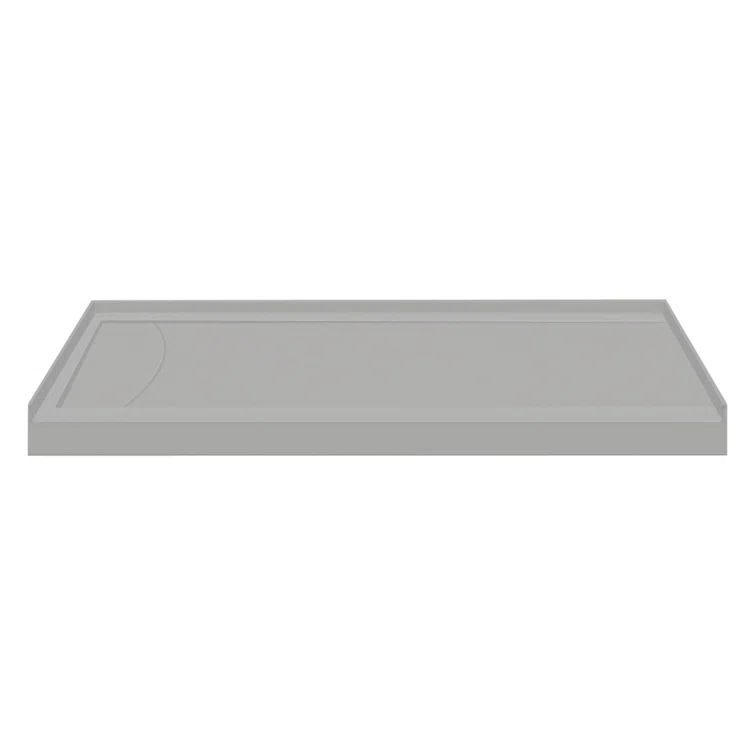 Transolid 32" x 60" Gray Concrete Single Threshold Shower Base