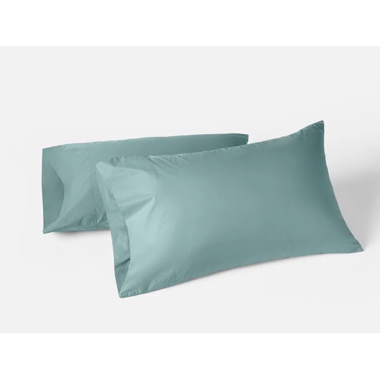 Steel Blue Organic Cotton King Pillowcase Set