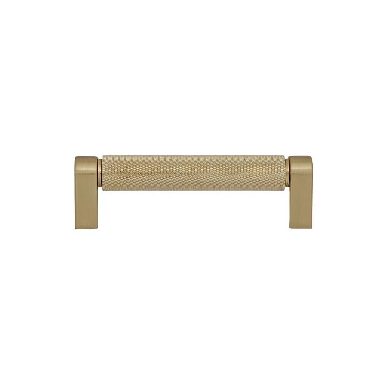 Kent Knurled Satin Brass Cylindrical Bar Handle Pull