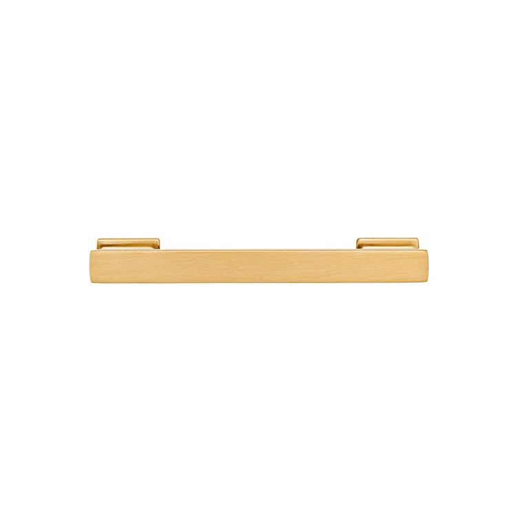 High Desert Satin Brass Rectangular Bar Pull with Mounting Hardware