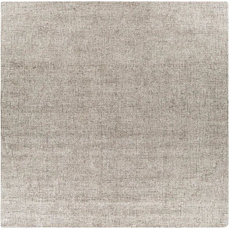 Aiden 8' Square Gray Hand Tufted Wool Rug