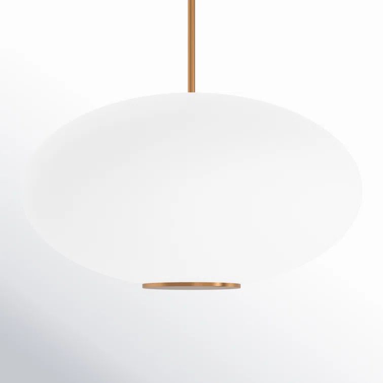 Aged Brass 22" Globe LED Indoor/Outdoor Pendant Light