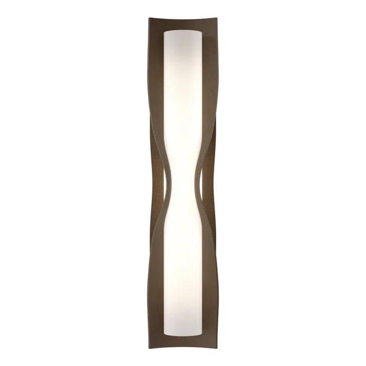 Translucent Bronze 4-Light Wall Sconce with Sleek Opal Shade