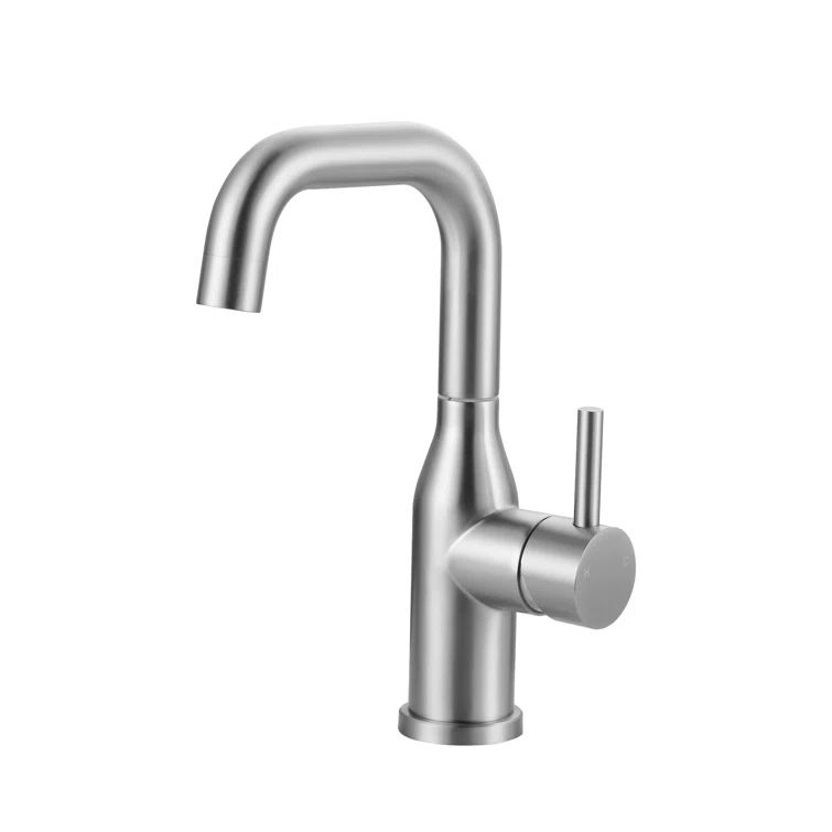 Brushed Nickel Single Handle High-Arc Bar Faucet