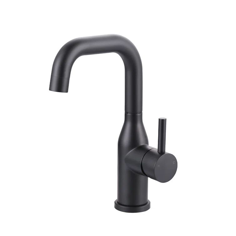 Matte Black Single Handle High-Arc Bar Faucet