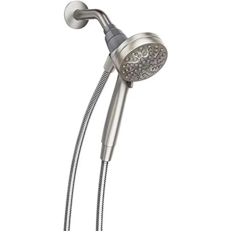 Brushed Nickel 3.5-Inch Six-Function Handheld Showerhead