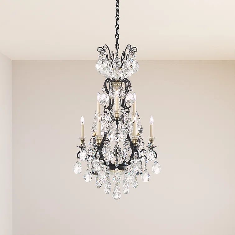 Renaissance 10-Light Etruscan Gold Heritage Crystal Chandelier