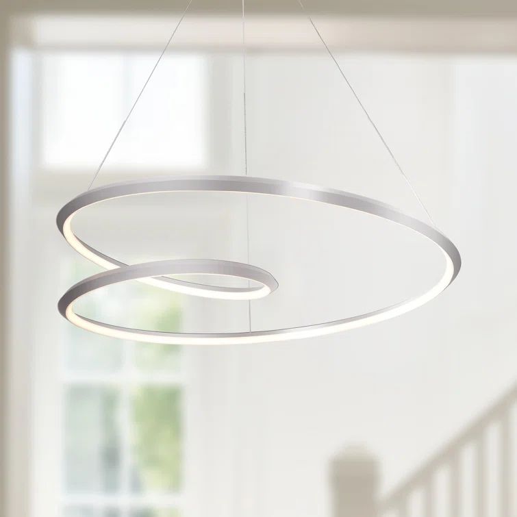 Brushed Nickel 39" LED Aluminum Pendant Light