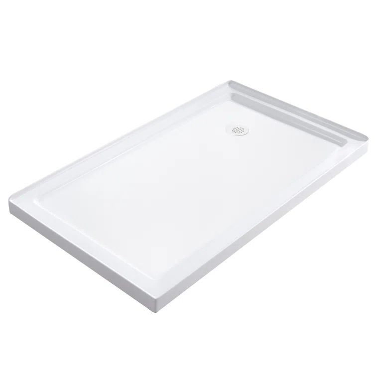 Moselle 60" x 77.5" Frameless Frosted Glass Sliding Shower Enclosure with Chrome Base