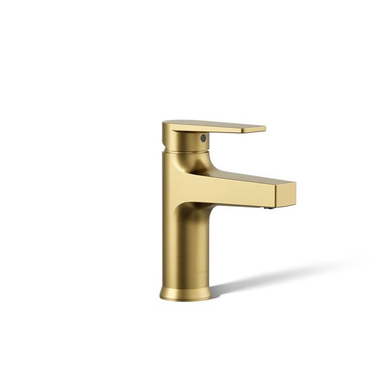 Vibrant Brushed Brass Single-Handle Bathroom Faucet