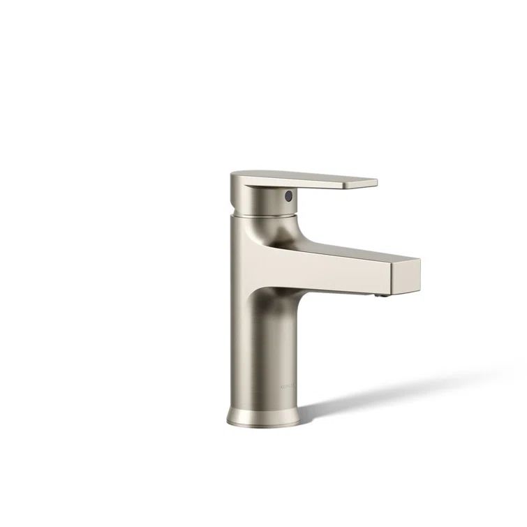 Taut Transitional Single-Handle Low-Arc Faucet in Vibrant Brushed Nickel
