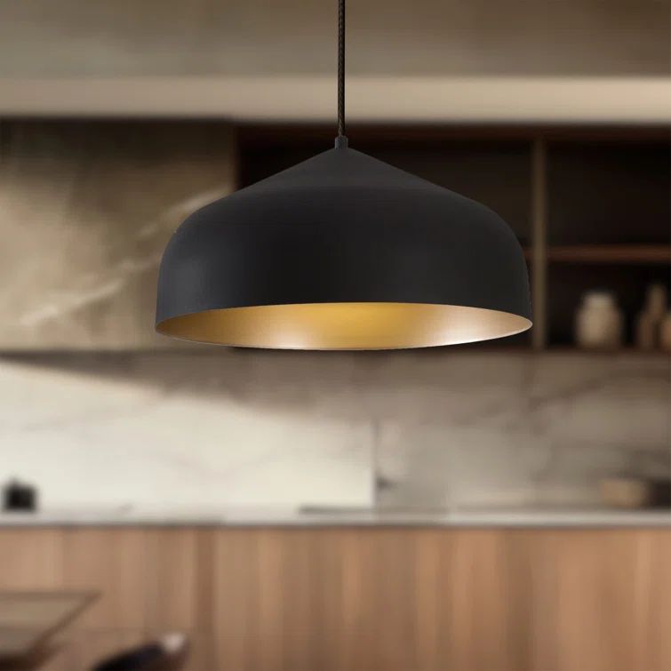 Helena Black and Gold Aluminum Pendant Light