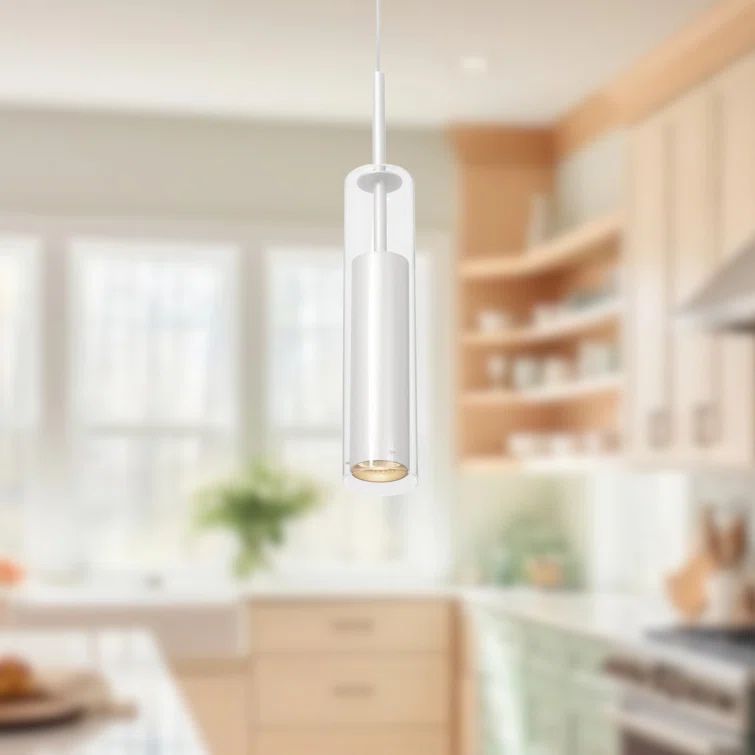 Jarvis Brushed Nickel 12" LED Pendant Light with Clear Glass Shade