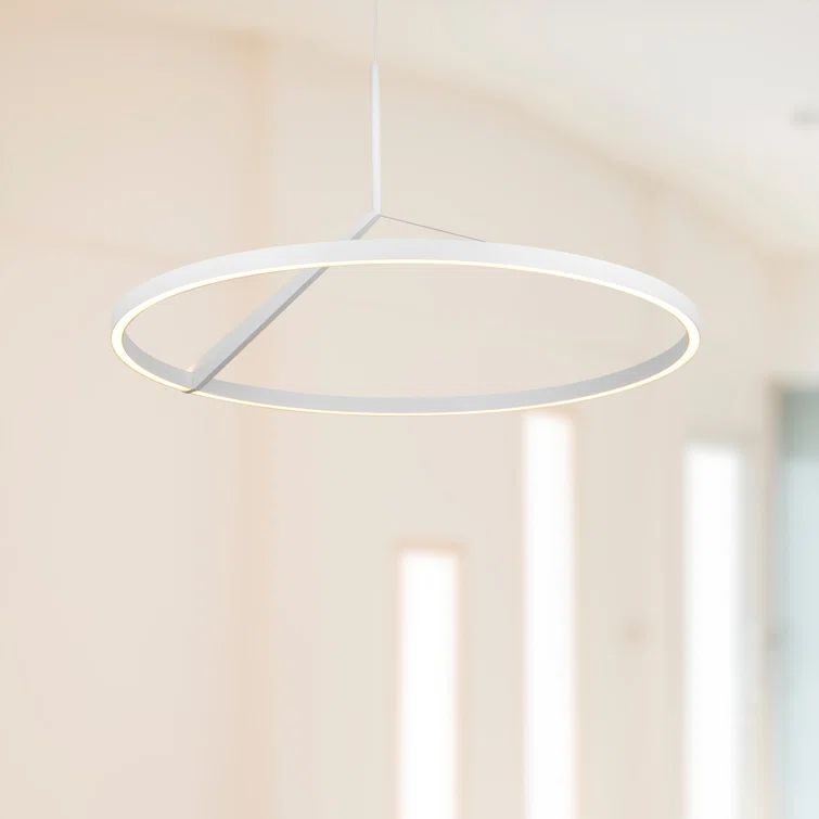 Roda White Aluminum LED Pendant Light