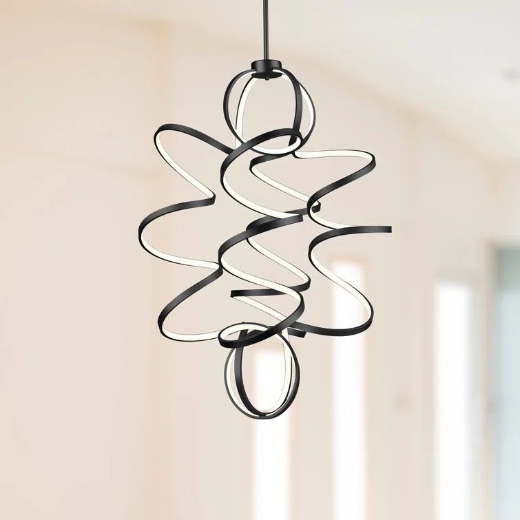 Synergy Black LED Unique Statement Pendant 41.38"H x 31.5"W
