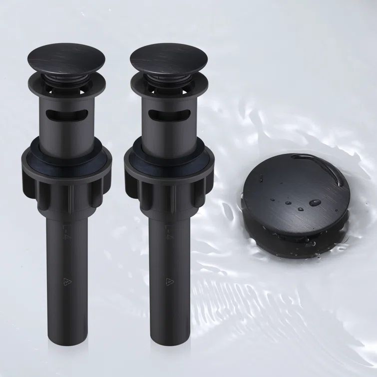 Oil Rubbed Bronze Pop-Up Bathroom Sink Drain Assembly