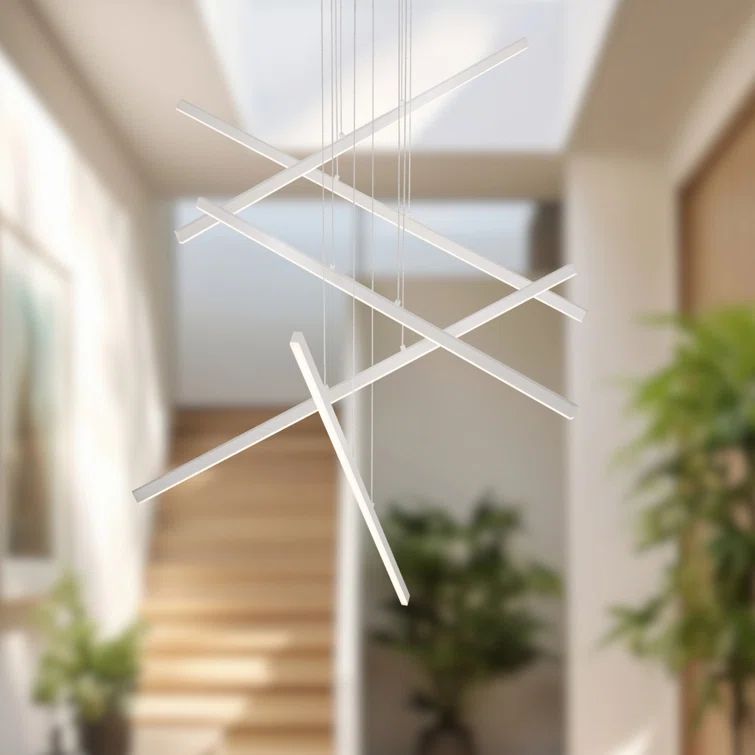 Vega Brushed Nickel Linear LED Pendant Light, 45 in