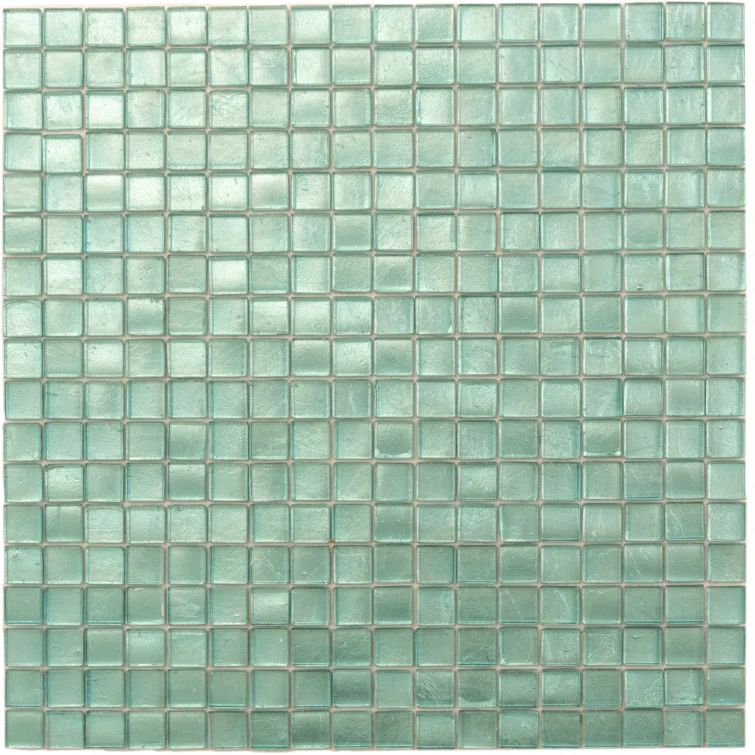 Skosh Pine Green Glossy Glass Mosaic Wall and Floor Tile