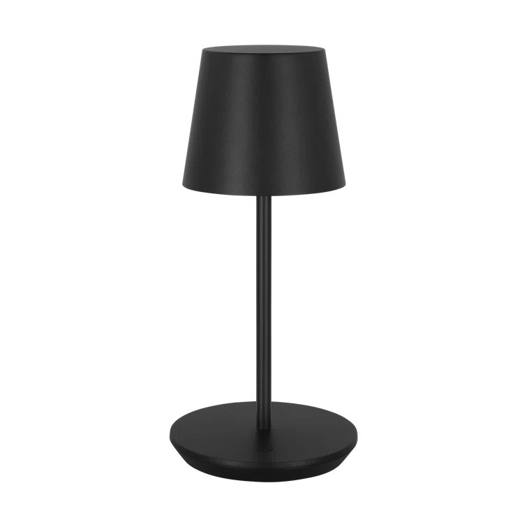 Black Rechargeable LED Outdoor Table Lamp with 3-Way Switch