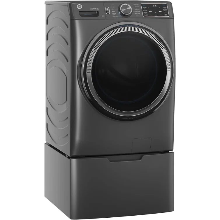 GE 5.0 Cu Ft Carbon Graphite Smart Front Load Steam Washer